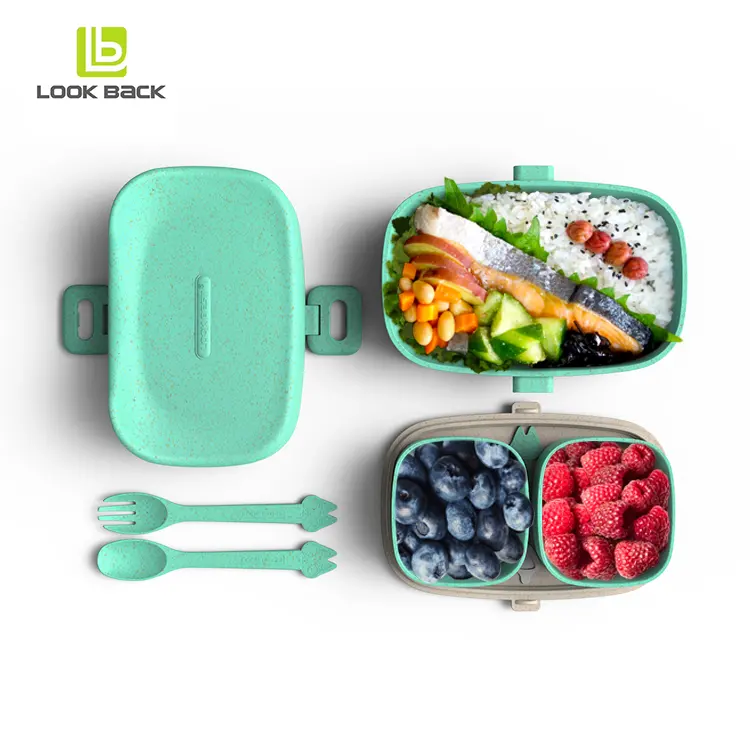 Amazon top sellers snack kitchen stackable cartoon 3 compartment eco friendly bento kids children lunch box