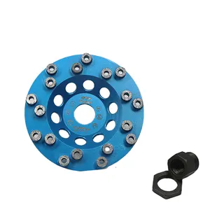 Bontai 5 Inch Diamond Cup Wheels Super Shape Diamond Segments Concrete Grinding Wheel