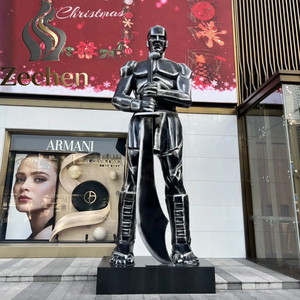 Grandes estatuas de guerreros romanos de fibra de vidrio, esculturas de soldados espartanos guardando el perímetro, decoración para la entrada de hoteles y centros comerciales. - Product Image 3