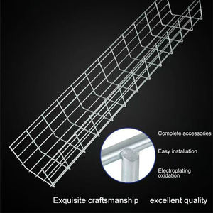 Bandeja de cable de malla de alambre de acero al carbono galvanizado en caliente en varios tamaños para aplicaciones de cableado y tendido de cables - Product Image 3