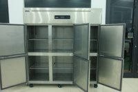 Congélateur à six portes avec tuyaux entièrement en cuivre pour cantine