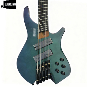 Guitares basses électriques sans tête chromatiques haut de gamme à cinq <span class=keywords><strong>cordes</strong></span> Jingying 2025, vente en gros d'usine, instruments à <span class=keywords><strong>cordes</strong></span> - Product Image 2
