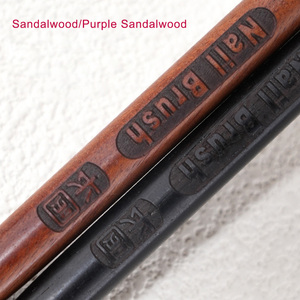 Extra Long Sandalwood Wooden Handle Big Round Nail <b>Builder</b> Gel Brush Widen Lengthen Building Gel Manicure Nail Art Brush - Product Image 3