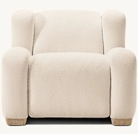 Fauteuil simple en bois et tissu, minimaliste, durable et confortable, pour salon, chambre ou appartement