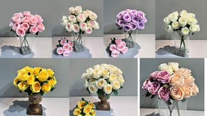 Fábrica a granel al por mayor de alta calidad Artificial solo terciopelo rosas flor rojo blanco personalizado real Touch Rosa flores decorativas - Product Image 5