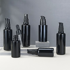 Botellas de Vidrio Violeta Oscuro de Lujo de 30 ml, 50 ml y 100 ml para Aceites Esenciales con Gotero y Pulverizador, y Tarro para Crema Facial - Product Image 5