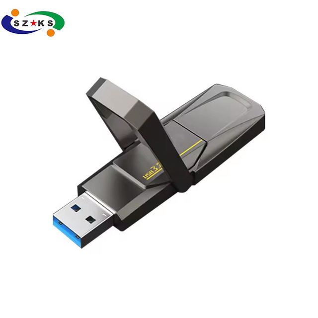 New Solid-state USB Flash Drive 256gb USB 3.2 Dual-purpose Dual-interface Metal Mobile Phone and Computer Otg Type-C Pen Drive