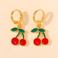SC vente en gros à la mode ananas pastèque banane boucles d'oreilles cerise fraise boucles d'oreilles fruits d'été boucles d'oreilles à clipser pour les filles