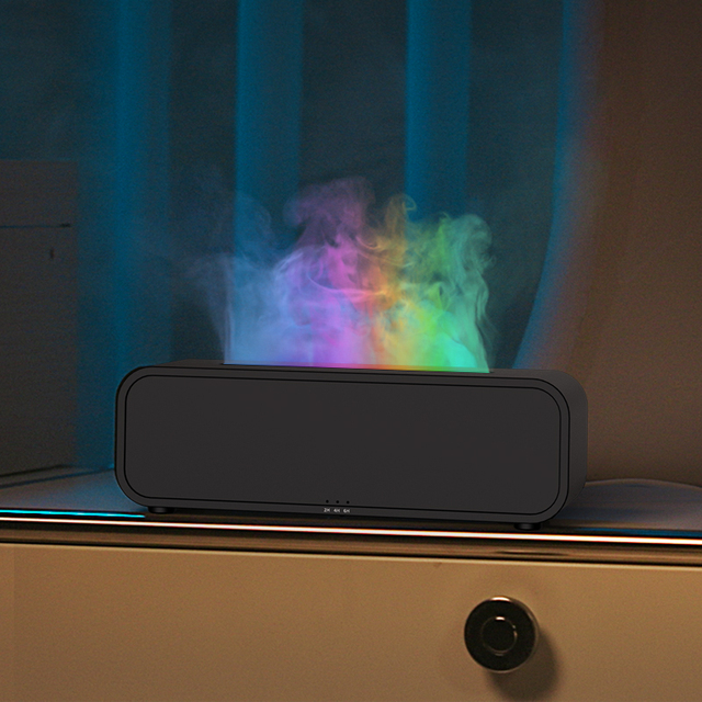 New Sound Pickup Dynamic Remote Control Volume Office Fireplace Diffuser Essential Oil Fireplace Humidifier Flame Aroma Diffuser