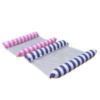 Bestseller transfrontalier : Matelas gonflable en PVC pour adultes, pliable, avec dossier, rayé, double hamac