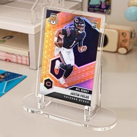 Support d'affichage portable pliable en acrylique pour cartes à collectionner, lot de 10 supports transparents pour cartes de sport et cartes gradées