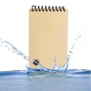 A6 Top Spiral <b>Leather</b> Waterproof Portable <b>Notepad</b> Tear Resistant Rain Proof Eco Friendly All Climate Field Use - Product Image 3