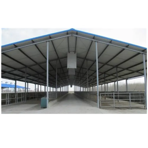 Capannone Agricolo con Struttura a Gable in Acciaio Leggero Prefabbricato per Allevamento Bovino con Facile Costruzione - Product Image 1