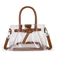 Sac fourre-tout transparent de plage style coréen été 2026 en PVC, sac à main transparent pour femme, idéal pour les voyages et le shopping quotidien