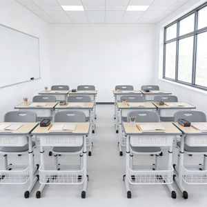 Ensemble de bureau et de chaise d'étudiant Shanfeng moderne réglable en hauteur pour la salle de classe et la chambre à coucher pour enfants - Product Image 2