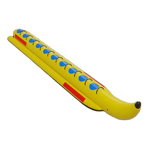 Bote inflable con forma de plátano para juegos acuáticos al aire libre