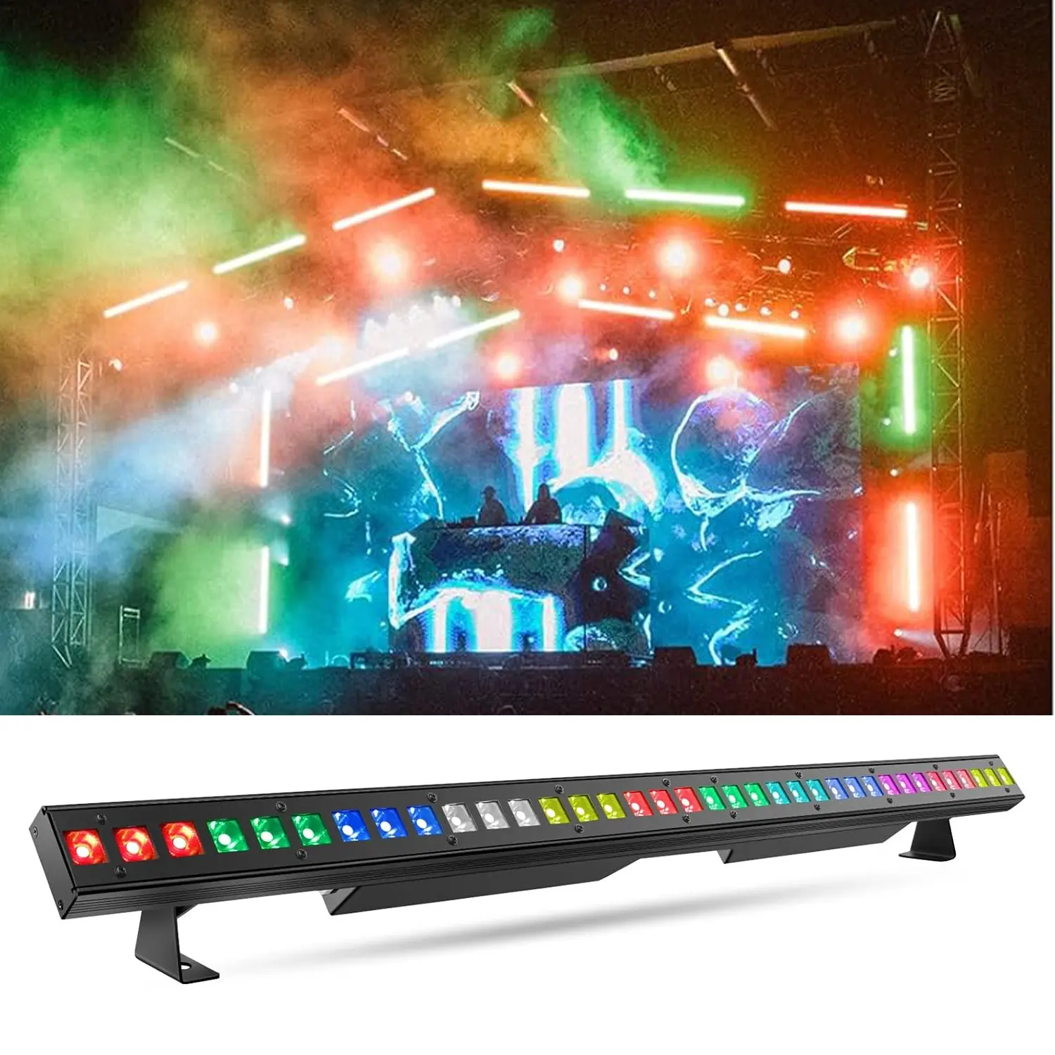 120W RGBW LED เครื่องซักผ้า Light Bar DMX ไฟเวทีงานแต่งงานโบสถ์ DJ Live เหตุการณ์ LED Beam โคมไฟบรรยากาศ