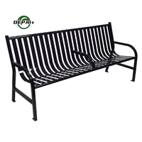 Banc public en acier robuste pour extérieur, idéal pour parcs, jardins et patios