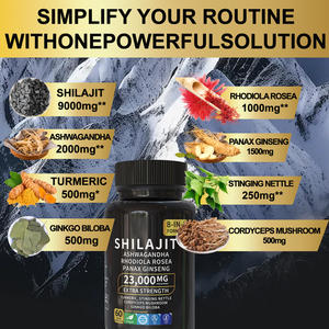 Cápsulas de Shilajit orgánicas naturales OEM ODM Suplemento dietético de Salud del Himalaya salvaje de grado alimenticio Resina pura Etiqueta privada - Product Image 3