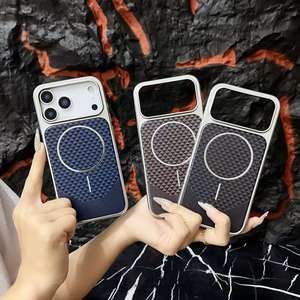 Funda protectora galvanizada de TPU PC para <span class=keywords><strong>Apple</strong></span> para <span class=keywords><strong>iPhone</strong></span> 17 Air 16 Pro Max, soporte para teléfono móvil de estilo magnético alto <span class=keywords><strong>Plus</strong></span> - Product Image 3