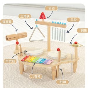 Juego de Percusión Multifuncional de Madera, Xilófono, Tambor de Mano y Gong para el Aprendizaje Musical y el Desarrollo Cognitivo - Product Image 5