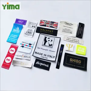 Etichette per abbigliamento personalizzate del produttore cinese etichetta tessuta per indumenti in tessuto damascato all'interno dell'etichetta di ricamo in raso privato per abbigliamento