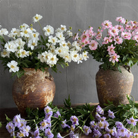 Fleurs artificielles en soie marguerites violettes 5 têtes, fausses cosmos et chrysanthèmes pour la maison, mariage, vente en gros