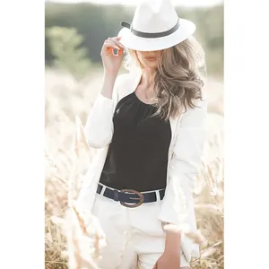 Cinturón de madera y algodón trenzado de lujo para mujer Yellowstone Brave 313 - Product Image 2