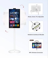 Smart TV 24 pouces LED 6+128 Go 6000 mAh Tablette Écran tactile Rechargeable Affichage sans fil Portable Full HD 1080p USB Type-C 60 Hz
