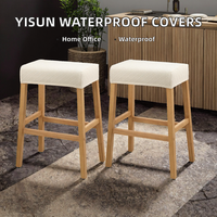 Tabouret de salle à manger en bois massif imperméable, design nordique Japandi, fabricant OEM de tabourets de comptoir de cuisine en bois, pour usage domestique et professionnel
