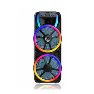Haut-parleur de chariot sans fil haute puissance 80W double 15 pouces avec batterie 5.0 et lumière LED RVB pour fête en plein air, utilisation DJ - Product Image 5
