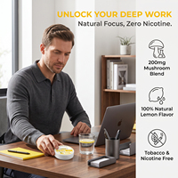 VitaHall Sachets de Champignons Personnalisés Saveur Citron Qualité Alimentaire Libération Lente 20-30 Min Concentration Cognitive Énergie Boost Marque Privée