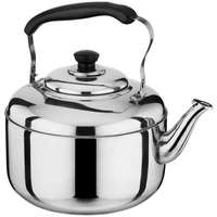 Bouilloire à thé sifflante non magnétique en acier inoxydable épais bouilloire à eau bouillante avec poignée en bakélite Pot à eau chaude