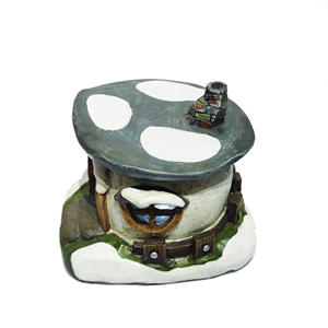 Resina hecha a mano gnome figuras <span class=keywords><strong>kawaii</strong></span> juguetes de jardín de hadas iluminado miniatura pájaro casas para elf - Product Image 3