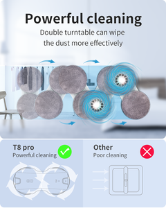 Robot <span class=keywords><strong>lave</strong></span>-vitres Fmart T8 <span class=keywords><strong>Pro</strong></span> avec diffusion vocale en 10 langues, certifié BIS, pour usage domestique - Product Image 3