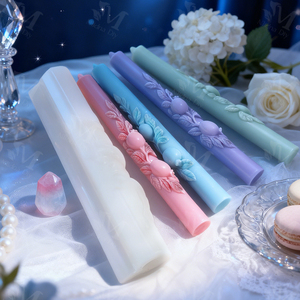 J10-531 Eco-Friendly <strong>Pomegranate</strong> Long <strong>Candle</strong> Food Grade Silicone Mold DIY Embossed Hand-scented <strong>Candle</strong> - Product Image 4