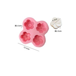 Flower Silicone Mooncake Mold Rose Peony Shape DIY Ice Jelly Mold For Cake Making - Product Image 5