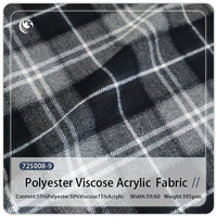 Tissu à carreaux tissé sur mesure 55T/30V/15A 395 g/m² de poids lourd pour manteau, chemise, veste, matière vestimentaire