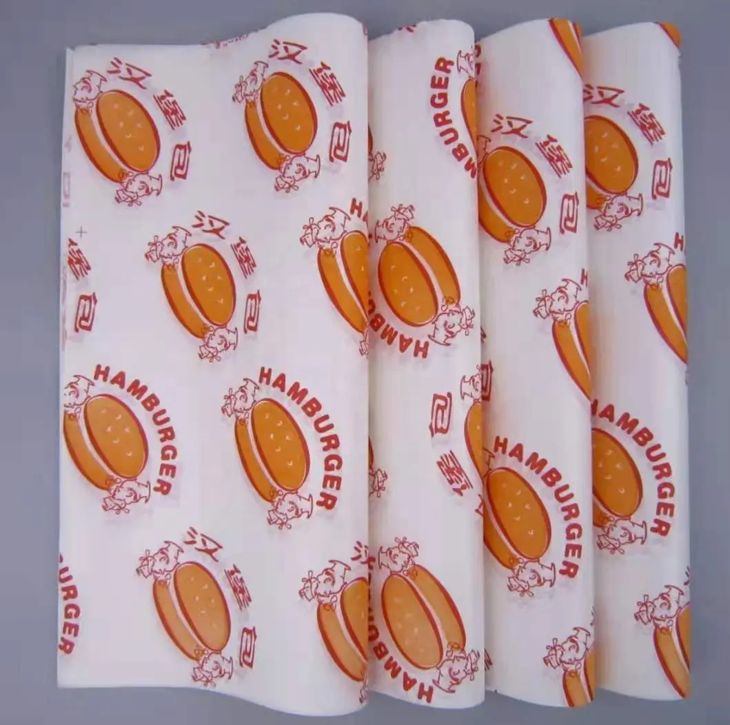 2021 бумажный лист для упаковки гамбургеров