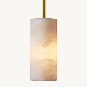 American Modern Alabaster Pendant Light Column Pendant Lamp Cylinder Pendant For Living Room Hotel And Bar Counter