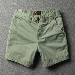 Pantalones Cortos Bermuda de Verano para <span class=keywords><strong>Hombre</strong></span> al por Mayor, de Color Liso, Transpirables, hasta la Rodilla, Informales, de Moda, para Trabajo - Product Image 1