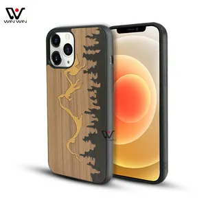 Capa de madeira para celular, case personalizada à prova d'água luxuosa para iphone 13", nova moda de 2024