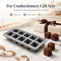 Molde de Silicona de Grado Alimenticio para Barras de Chocolate, 10 Cavidades, Apto para Lavavajillas y Horno, Libre de BPA, para Regalos de Repostería