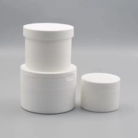 Prix d'usine de forme unique OEM 50ml,100ml,150ml bon pot de crème cosmétique coloré en plastique PP à paroi unique