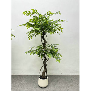 Arbre artificiel Ficus, plante artificielle haute, feuilles réalistes, verdure miniature, salon, arbre porte-bonheur, bureau, formes uniques - Product Image 5