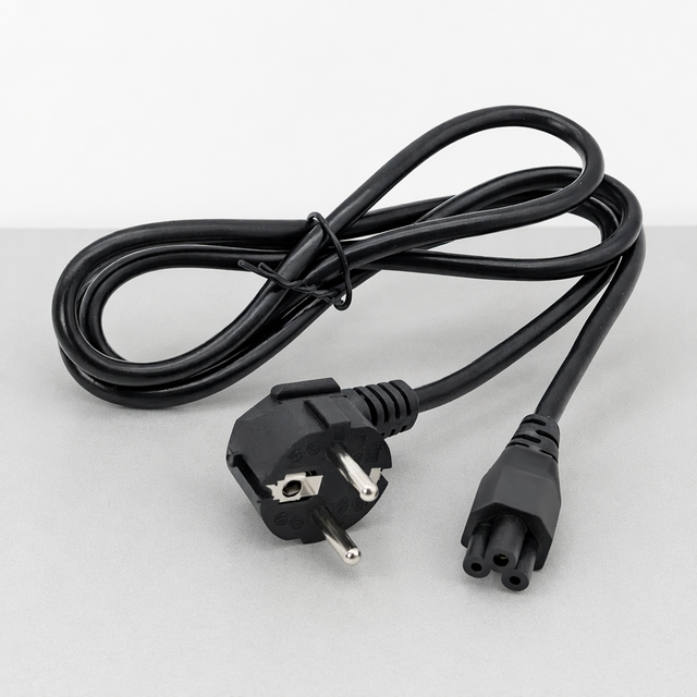 NEMA 5-15P 2-Pin US Plug AC Power Cord 1.5M 18AWG Rated Power Supply Cable for Laptop Monitor Office Equipment