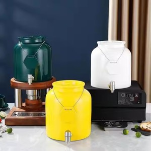 Ceramic <b>Drink</b> <b>Dispenser</b> 5L 10L Heat Resistant Commercial Grade Countertop Round Shape - Product Image 1