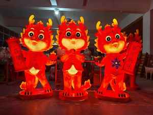 Lámpara LED 3D de Dragón del Zodiaco Personalizada, Impermeable IP65, Material de Resina y Fibra de Vidrio para Exteriores, Decoración Navideña y de Halloween - Product Image 1