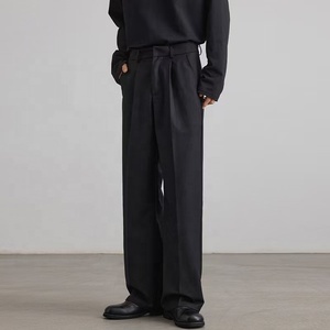 <span class=keywords><strong>Pantaloni</strong></span> da uomo in stile coreano alla moda con pieghe a trapezio - <span class=keywords><strong>Pantaloni</strong></span> casual da uomo sofisticati e versatili, <span class=keywords><strong>comodi</strong></span> e dalla vestibilità ampia - Product Image 4