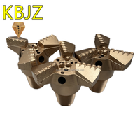 KBJZ Chine Fabricant Alliage Acier Carbure PDC Cutter Forage de Puits d'Eau Exploitation Minière 8 Pouces 200 mm 3 Ailes Concave Pdc Drag Bit